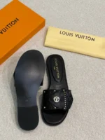 Женские шлепанцы Louis Vuitton чёрного цвета, артикул 345177 — фото 6