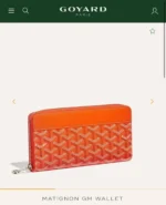 Мужское портмоне Goyard оранжевого цвета, артикул 345260 — фото 9