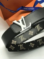 Мужской двухсторонний ремень Louis Vuitton чёрного цвета, артикул 345299 — фото 4