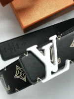 Мужской двухсторонний ремень Louis Vuitton чёрного цвета, артикул 345299 — фото 6