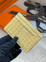 Мужской картхолдер Hermes бежевого цвета, артикул 345314 — фото 3