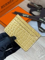 Мужской картхолдер Hermes бежевого цвета, артикул 345314 — фото 4