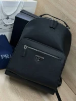 Мужской рюкзак Prada чёрного цвета, артикул 345316 — фото 3