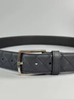 Мужской ремень Bottega Veneta тёмно-синего цвета, артикул 345345 — фото 3