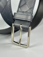 Мужской ремень Bottega Veneta тёмно-синего цвета, артикул 345345 — фото 4