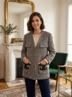 Женский жакет Chanel серого цвета, артикул 345398