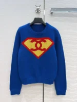 Женский свитер Chanel синего цвета, артикул 345405