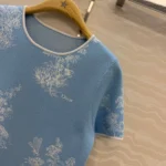 Женская футболка Dior голубого цвета, артикул 345441 — фото 6