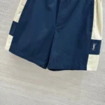 Женские шорты Saint Laurent тёмно-синего цвета, артикул 345444 — фото 7