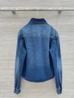 Женская рубашка Saint Laurent тёмно-синего цвета, артикул 345445 — фото 2