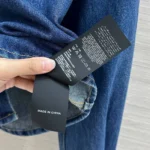 Женская рубашка Saint Laurent тёмно-синего цвета, артикул 345445 — фото 9