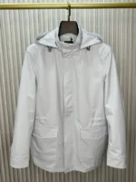 Мужская куртка Kiton белого цвета, артикул 345486