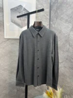 Мужская рубашка Zegna серого цвета, артикул 345501