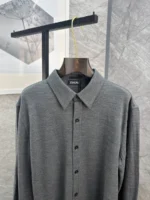 Мужская рубашка Zegna серого цвета, артикул 345501 — фото 3