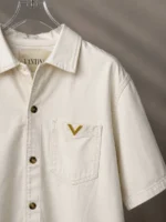 Мужская рубашка Valentino белого цвета, артикул 345508 — фото 3