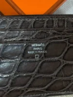 Мужской картхолдер Hermes коричневого цвета, артикул 345573 — фото 3