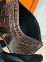 Мужской картхолдер Hermes коричневого цвета, артикул 345573 — фото 4