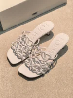 Женские мюли Loewe белого цвета, артикул 345596