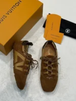 Женские кеды Louis Vuitton коричневого цвета, артикул 345606
