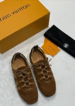 Женские кеды Louis Vuitton коричневого цвета, артикул 345606 — фото 2