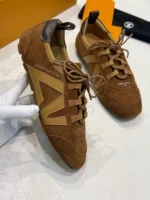 Женские кеды Louis Vuitton коричневого цвета, артикул 345606 — фото 3
