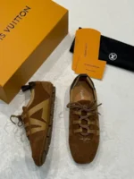 Женские кеды Louis Vuitton коричневого цвета, артикул 345606 — фото 4