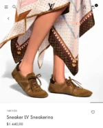 Женские кеды Louis Vuitton коричневого цвета, артикул 345606 — фото 6