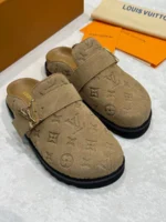 Женские сабо Louis Vuitton коричневого цвета, артикул 345614