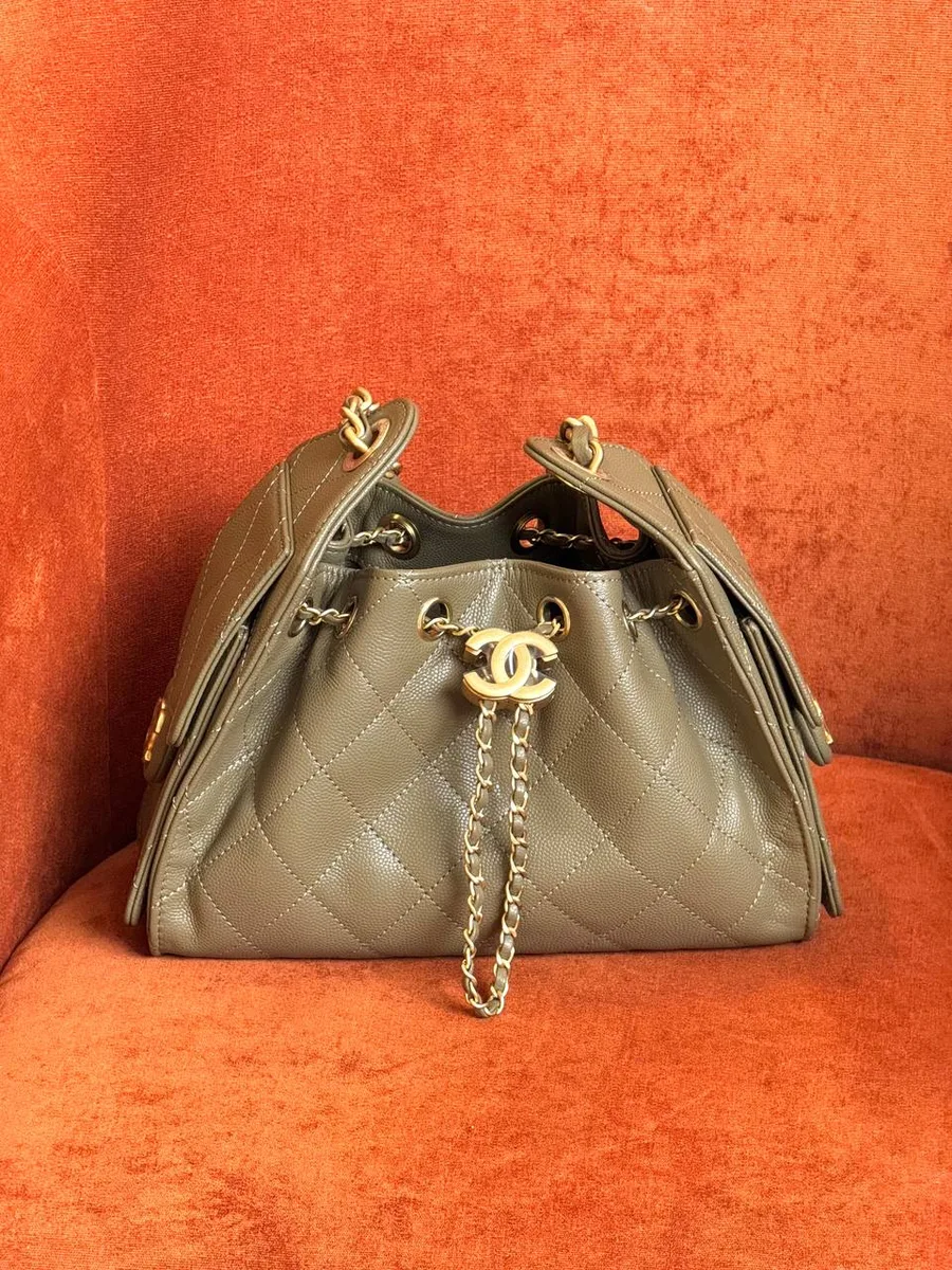 345628_1 Женская сумка Chanel цвета хаки, артикул 345628
