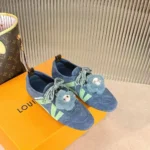 Женские кеды Louis Vuitton синего цвета, артикул 345823 — фото 4
