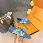 Женские кеды Louis Vuitton синего цвета, артикул 345823 — фото 5