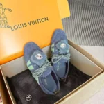 Женские кеды Louis Vuitton синего цвета, артикул 345823 — фото 9