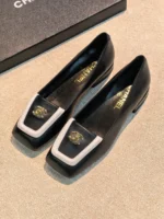 Женские балетки Chanel чёрного цвета, артикул 345840