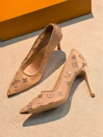 Женские туфли Louis Vuitton бежевого цвета, артикул 345846 — фото 3