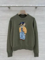 Женский свитер Ralph Lauren цвета хаки, артикул 345862