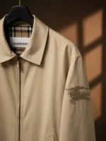Мужская ветровка Burberry бежевого цвета, артикул 345946 — фото 3