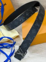 Мужской ремень Louis Vuitton чёрного цвета, артикул 345966