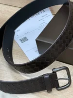 Мужской ремень Bottega Veneta коричневого цвета, артикул 345971 — фото 4