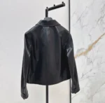 Женская кожаная куртка Dior чёрного цвета, артикул 346012 — фото 2