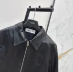 Женская кожаная куртка Dior чёрного цвета, артикул 346012 — фото 4