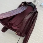 Женская кожаная куртка Chanel бордового цвета, артикул 346068 — фото 3