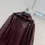 Женская кожаная куртка Chanel бордового цвета, артикул 346068 — фото 4