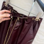 Женская кожаная юбка Chanel бордового цвета, артикул 346069 — фото 5