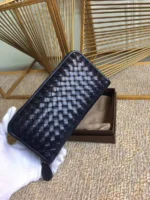 Мужское портмоне Bottega Veneta тёмно-синего цвета, артикул 346108 — фото 3