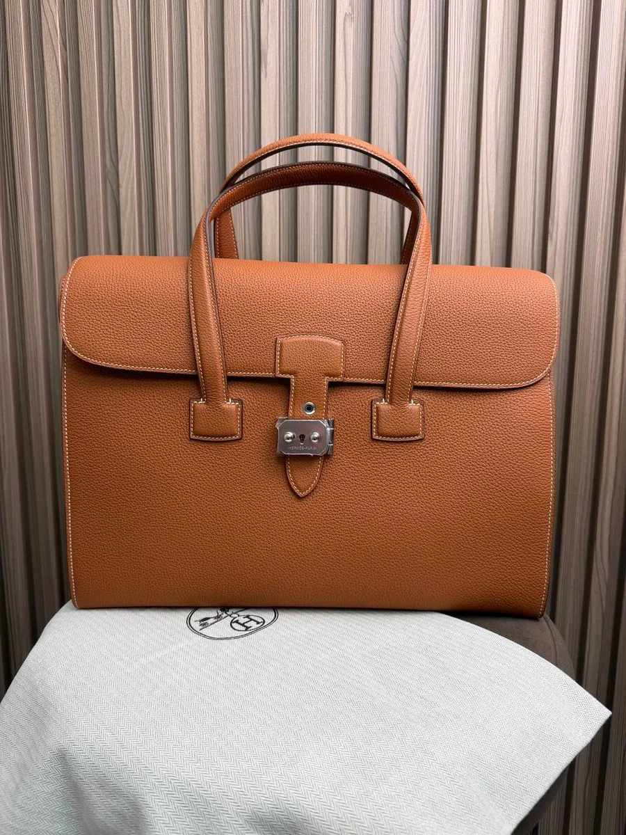 346127_1 Портфель HERMES из натуральной кожи — изображение 1