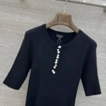 Женская футболка Chanel чёрного цвета, артикул 346194 — фото 3