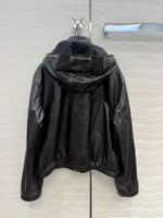 Женская кожаная куртка Chanel чёрного цвета, артикул 346199