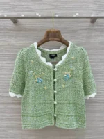 Женский кардиган Chanel зелёного цвета, артикул 346201