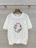 Женская футболка Dior белого цвета, артикул 346202