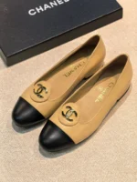 Женские балетки Chanel бежевого цвета, артикул 346229
